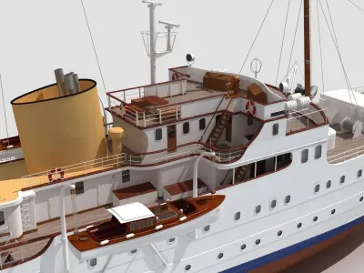 Norge is the Royal Yacht Low-poly 3D model