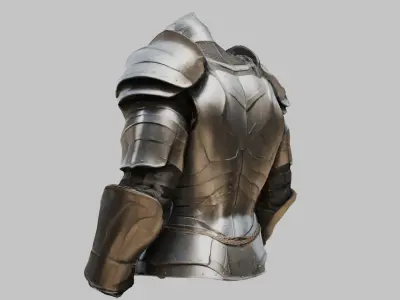 Medieval Armor Male Anatomy 3D Model Low-poly 3D model