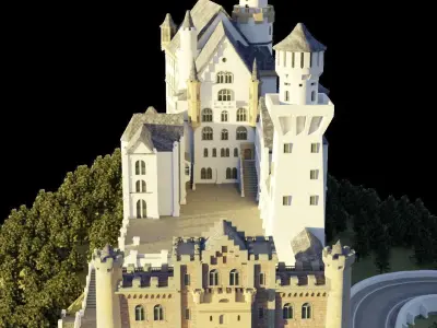 Schloss Neuschwanstein Castle Building 3D model