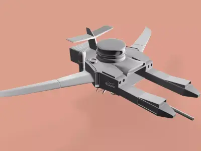Fighter Spaceship 3d Model 3D model