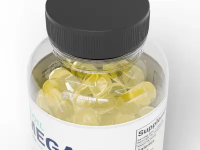 pill omega Low-poly 3D model