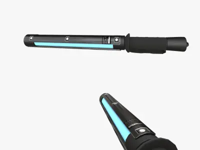 Taser stun baton Low-poly 3D model