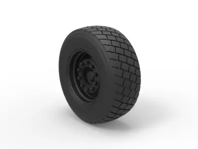 Front wheel from truck 3D print model