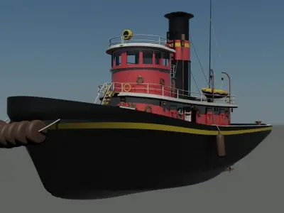 Old tugboat 3D model
