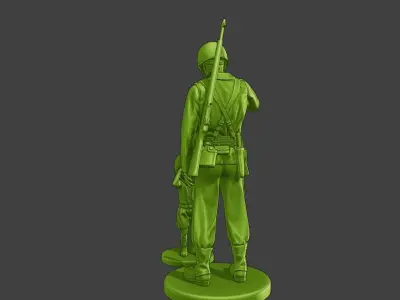 American soldier ww2 Attention LB A15 3D print model