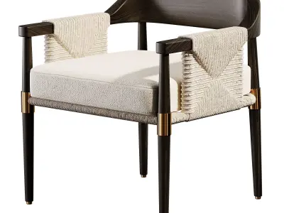 Arteriors Estes Outdoor Dining Chair 3D model