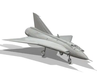 Models SAAB J-35 A-B Draken MkI Free 3D model