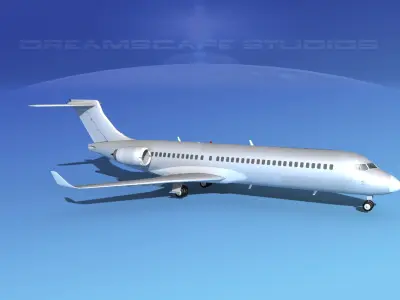 Comac ARJ21-700 Bare Metal 3D model