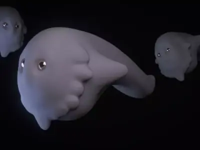 Criatura Marinha Low-poly 3D model