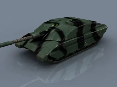 Challenger2 Tank Low-poly 3D model