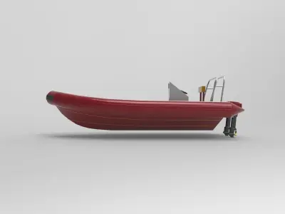 Rigid Inflatable Boat RIB 1 3D model