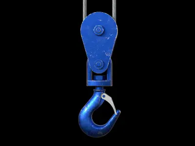 Crane hook Low-poly 3D model