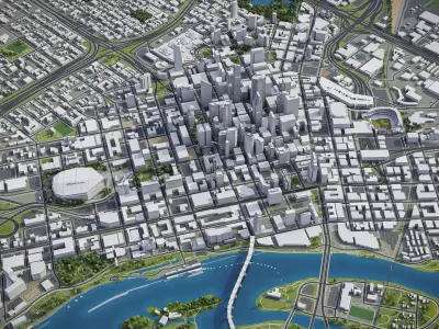 Minneapolis Low-poly 3D model