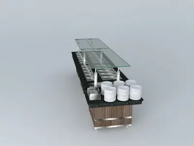 Kit011A Mesa Self Service por Alex Marques Free 3D model