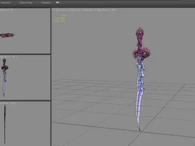 Coiling Dragon Sword Low-poly 3D model
