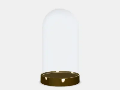 BEGAVNING Glass dome with base Low-poly 3D model