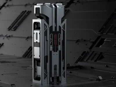 Sci-fi columns 3D model