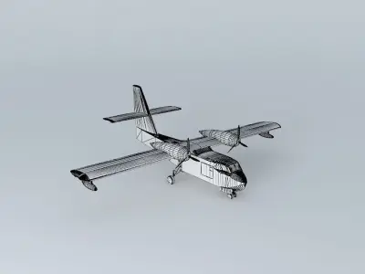 A CANADAIR airplane with propellers Free 3D model
