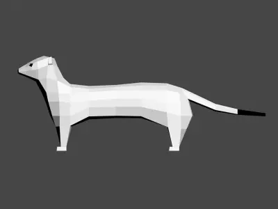 Lowpoly ermine Low-poly 3D model