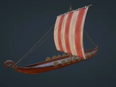  viking ship - Viking boat - blender 3D model