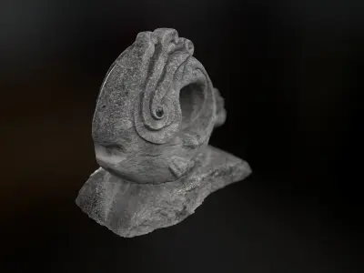 Scanned fish statue model 3D model