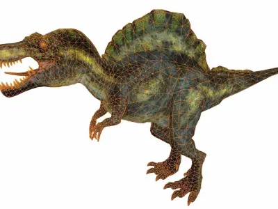 Spinosaurus Low-poly 3D model