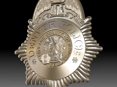 Denver Police Badge 3D print model