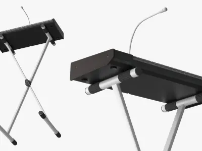 Performance Synthesizer on Adjustable Stand 3D model