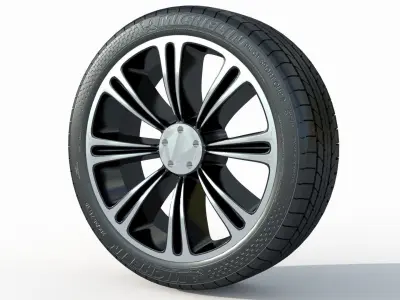 wheel Rim Tire 5 3D model