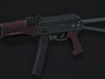 PP-19 Vityaz SMG - Low Poly Game Ready Low-poly 3D model