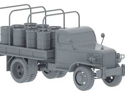 army truck Low-poly 3D model