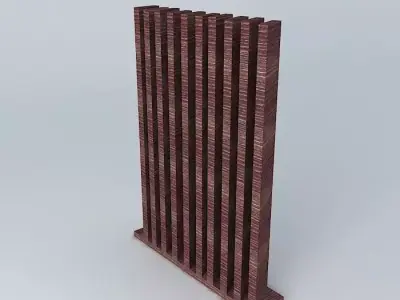 Wooden multiple panel beam Free 3D model