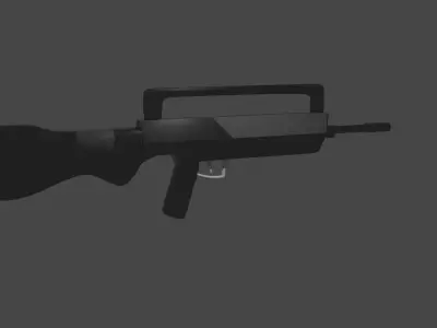 low poly Famas gun Free 3D model