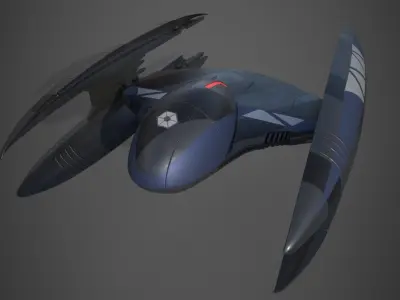Vulture-class droid starfighter 3D model