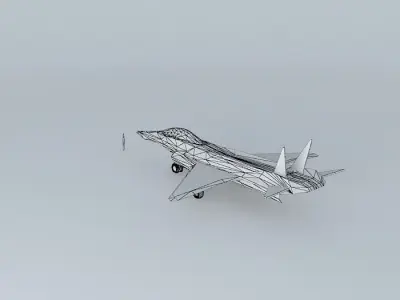 Jet fighter template NEG Free 3D model
