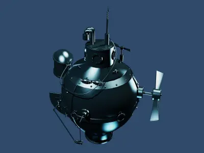 Turtle submarine 3D model