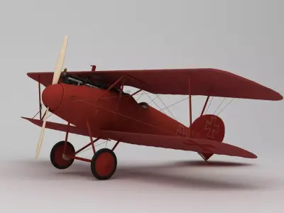 Albatros DVA Low-poly 3D model