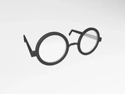 Cartoon Glasses v1 003 Low-poly 3D model