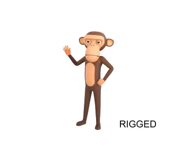 Character174 Rigged Monkey 3D model