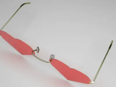 Heart Sunglasses 3D model