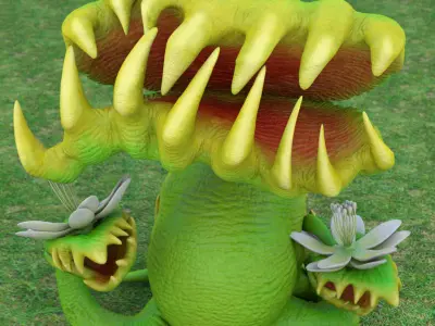 Rigged Venus Flytrap Monster  Animated 3D Model for Poser  Daz 3D model