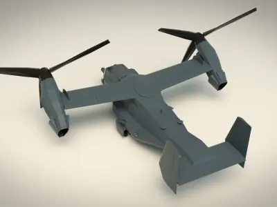 Low Poly Military Aircraft 01 Low-poly 3D model