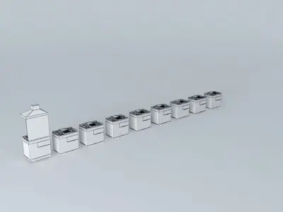 falcon oven range Free 3D model