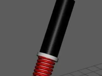shock absorber Low-poly 3D model