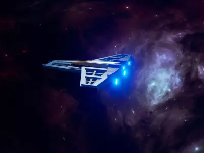 Sci Fi Spaceship Low-poly 3D model