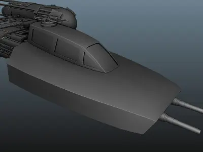 BTL Y-wing Low-poly 3D model