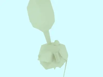 Low Poly origami bird Free low-poly 3D model