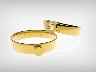 Engineer Wedding Ring Free 3D print model