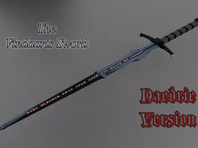 The Vindaaris Daedric Sword 3D model