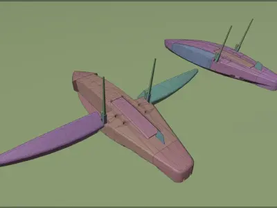 Heavy Missile Drone Low-poly 3D model